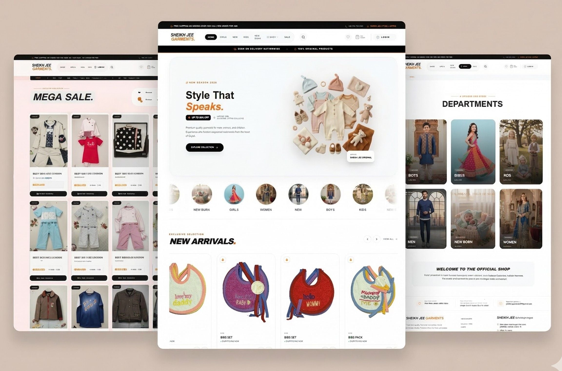 High-Performance E-Commerce Web App | Sheikh Jee Garments
